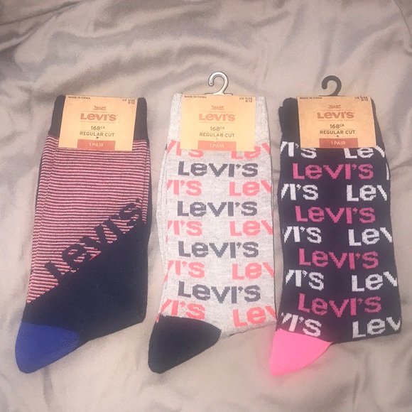 SOLD NWT Lot 3 Levi’s 168 CA Regular Cut Socks $27 - Picture 3 of 4